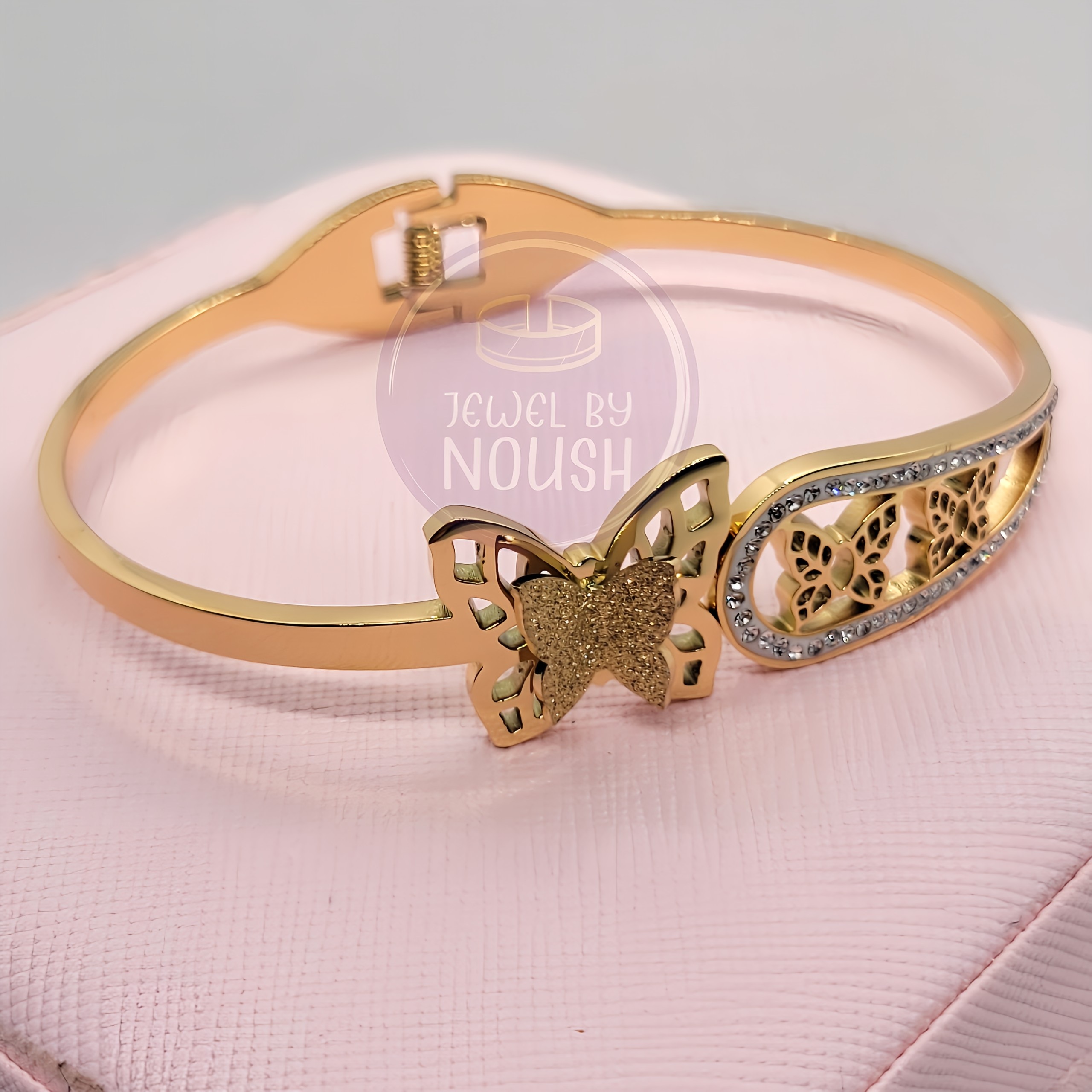 Sparkling Butterfly Gold Bracelet