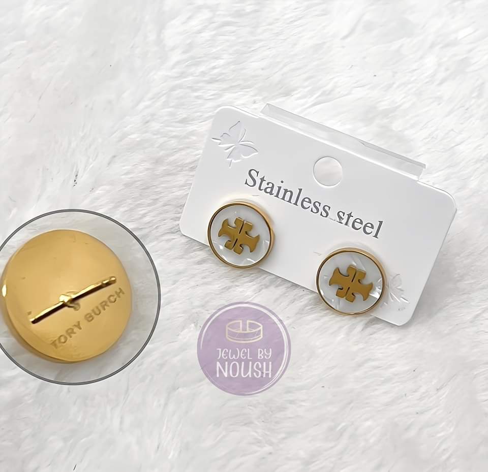 Tory-Inspired Logo Stud Earrings