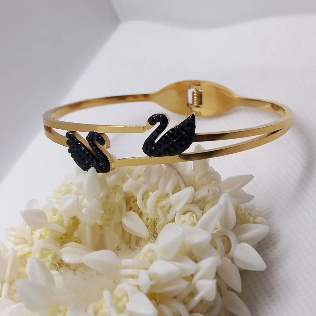 Elegant Double Swan Duck Bracelet
