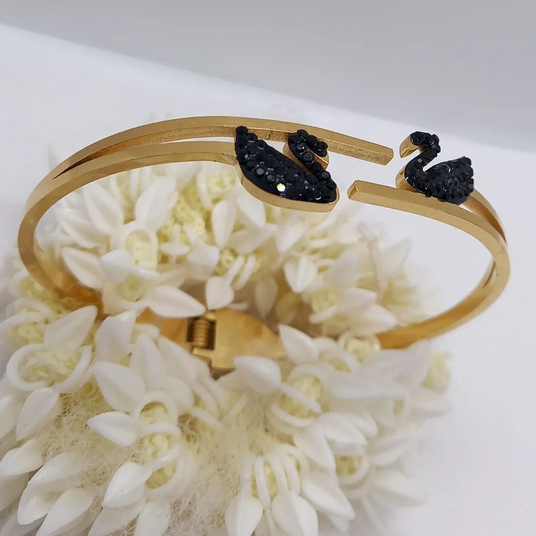 Elegant Double Swan Duck Bracelet