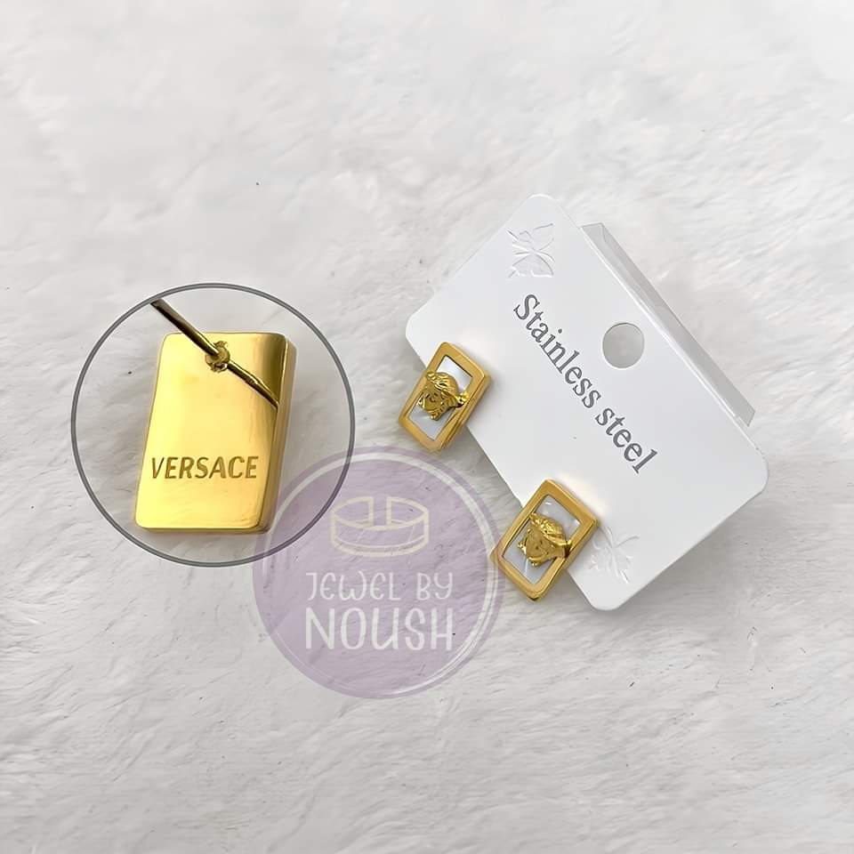 Medusa Face Square Studs