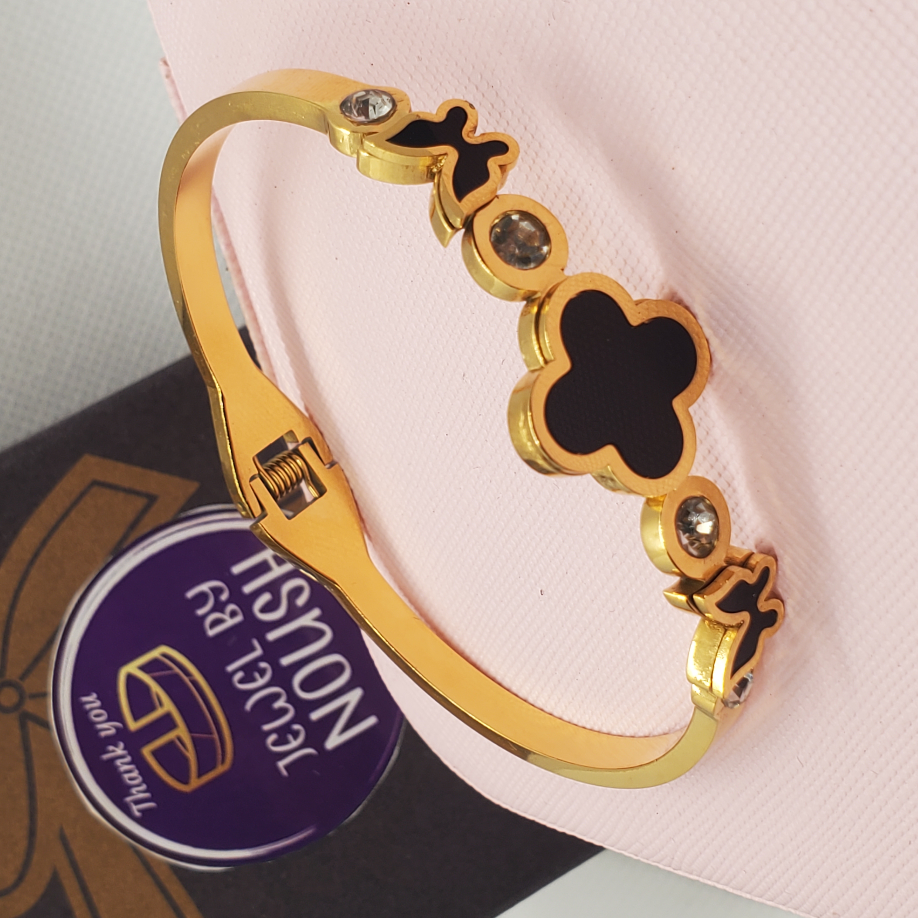 Clover and Gemstone Bracelet