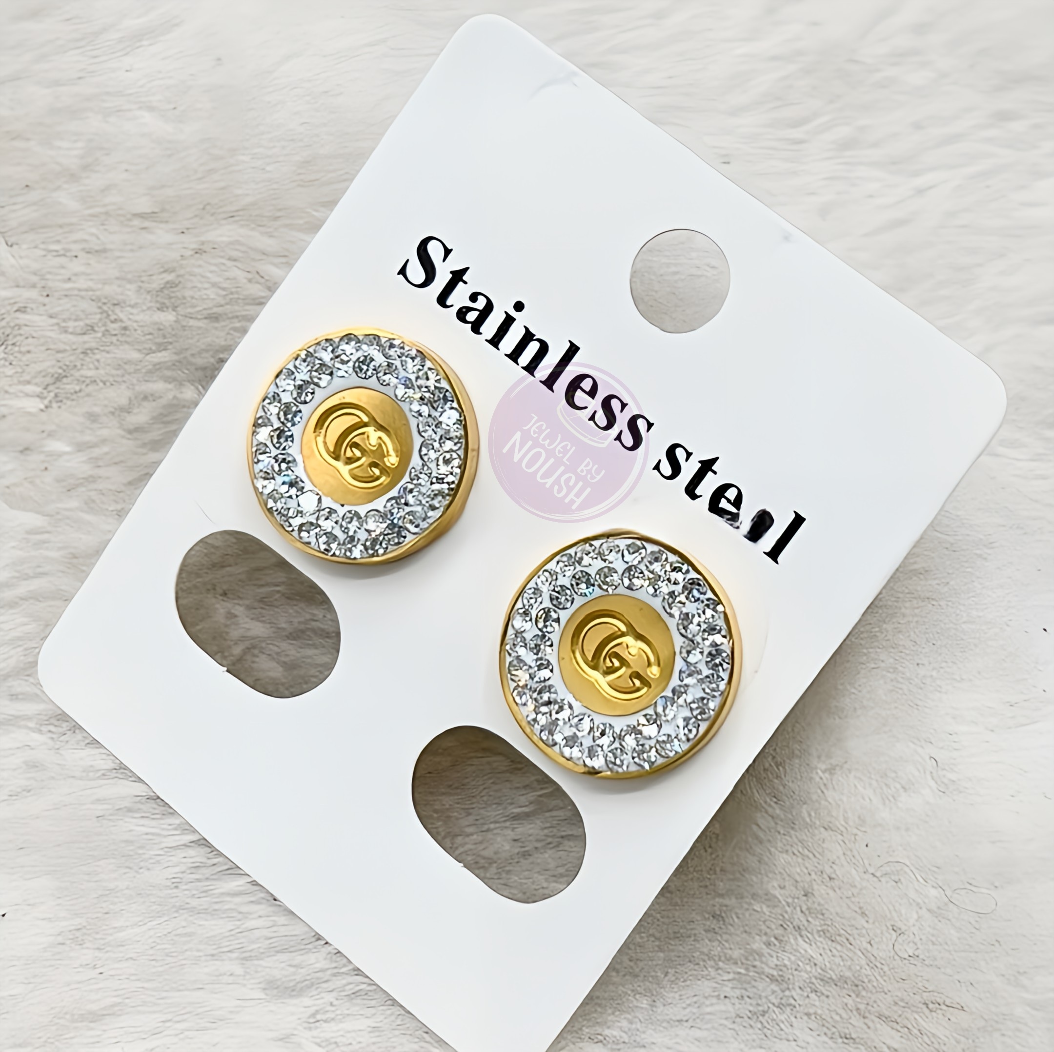 Gucci Crystal Logo Earrings
