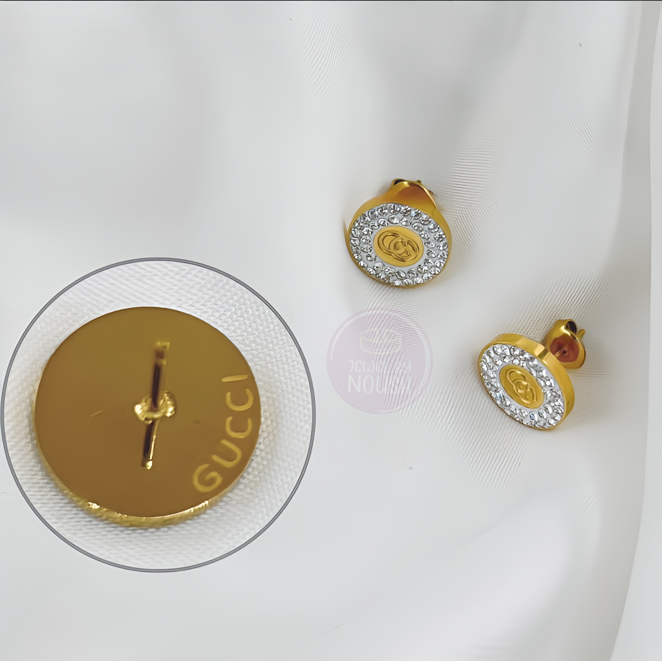 Gucci Crystal Logo Earrings