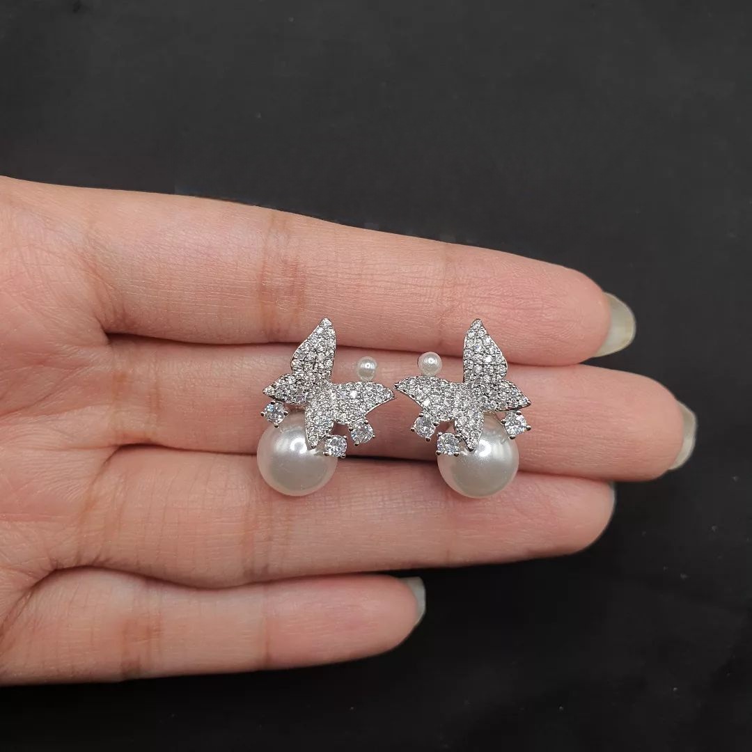 Pearlescent Butterfly Earrings