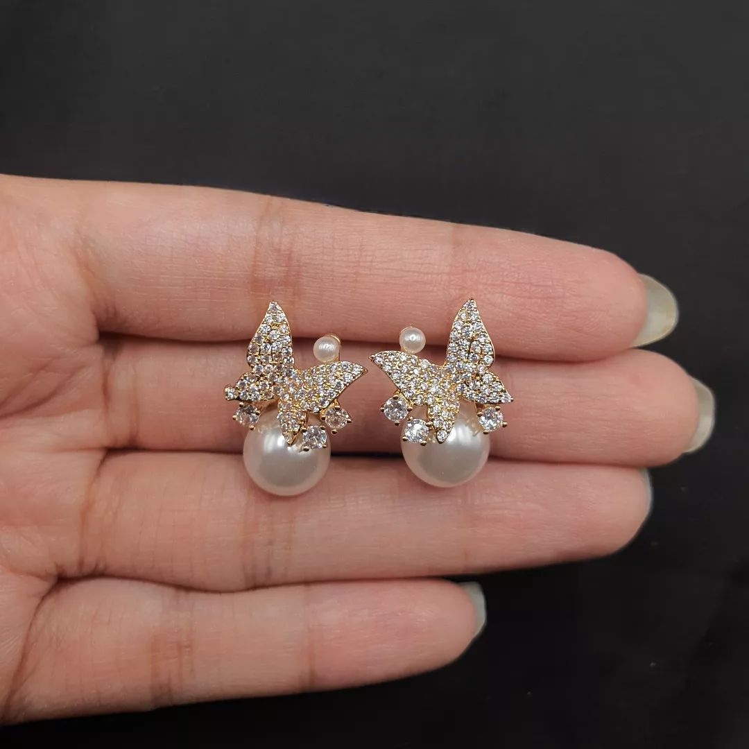 Pearlescent Butterfly Earrings