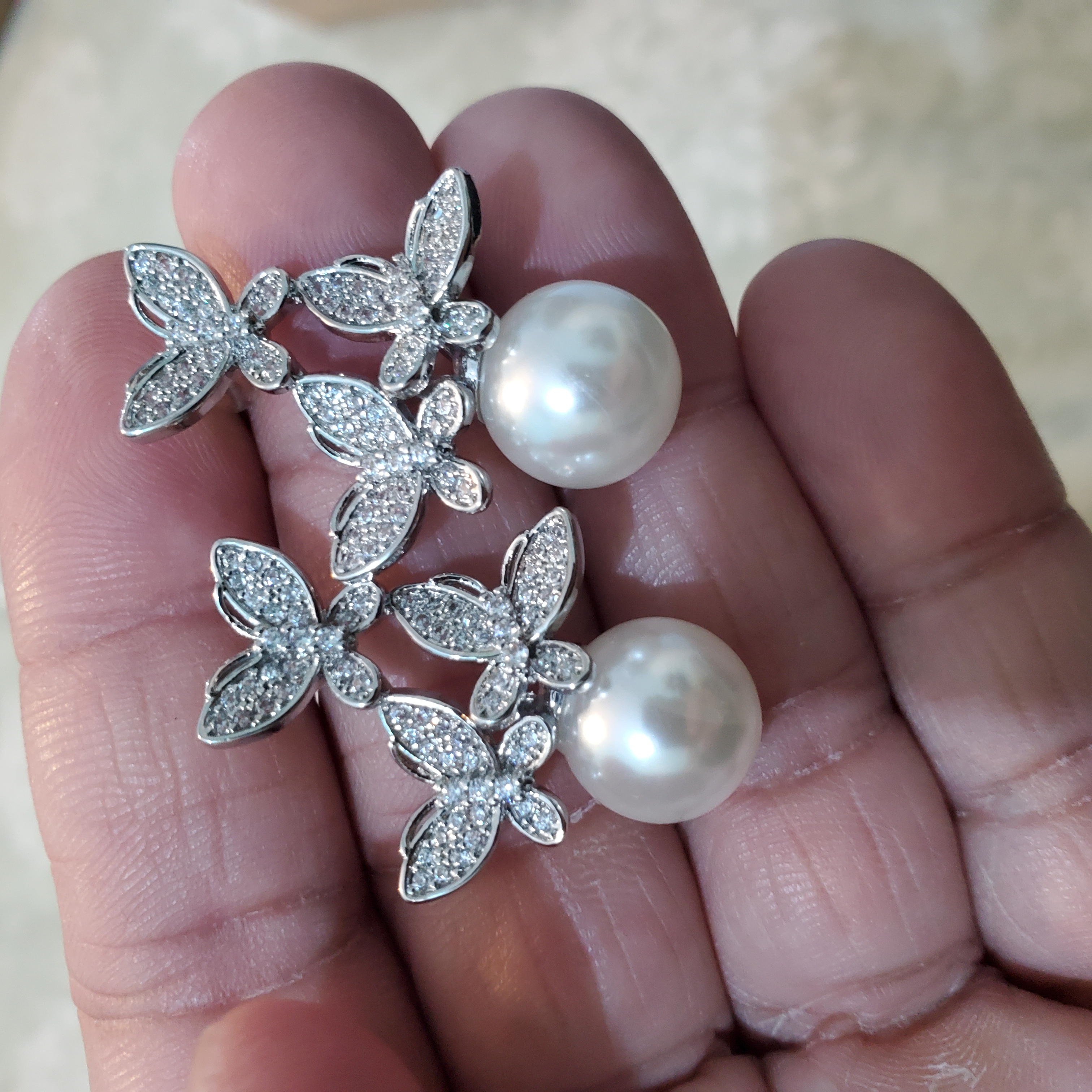 Butterfly Dreams Pearl Earrings