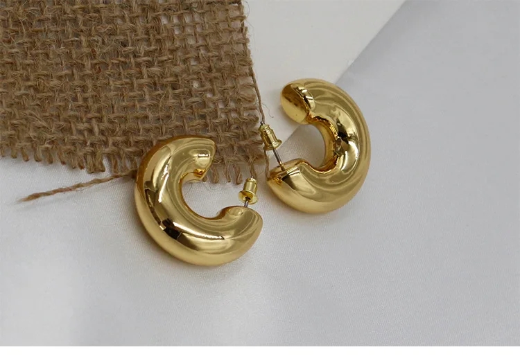 Twisted Metallic Hoop Earrings
