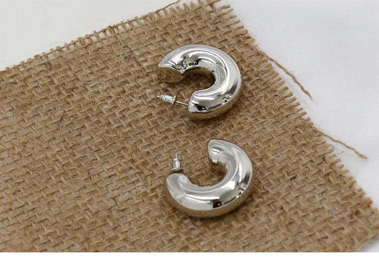Twisted Metallic Hoop Earrings