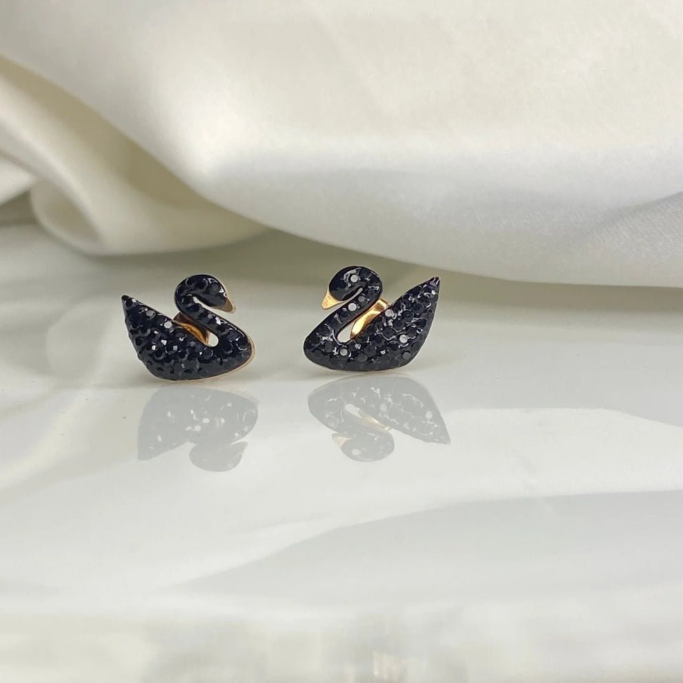 Elegant Swan Duck Stud Earrings