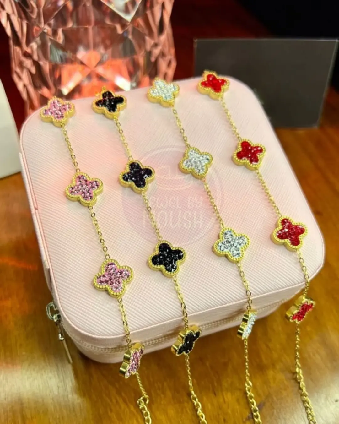 Crystal Clover Charm Bracelets