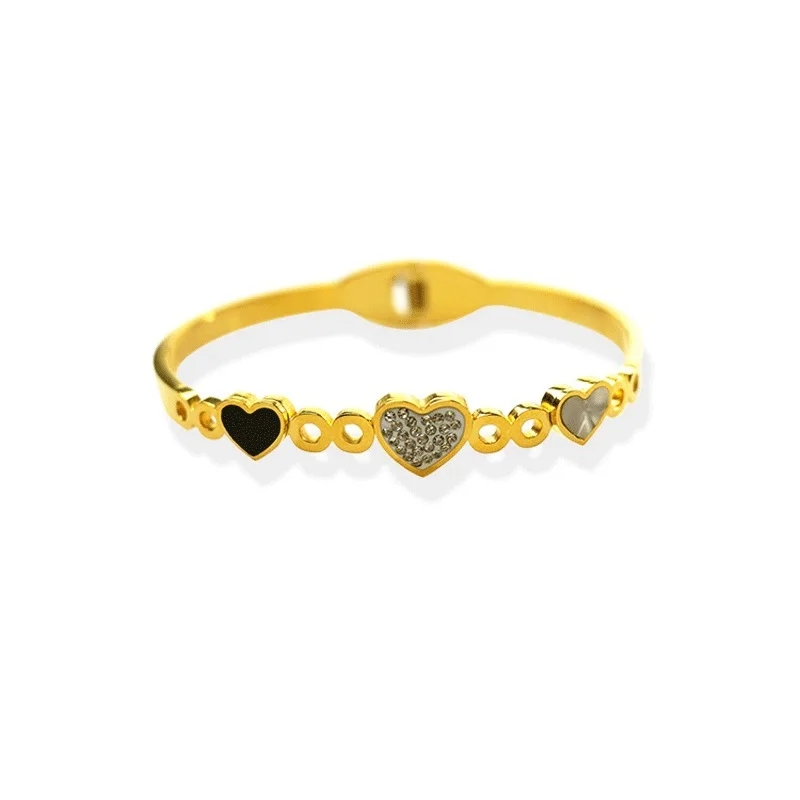 Crystal Heart Charm Bracelet