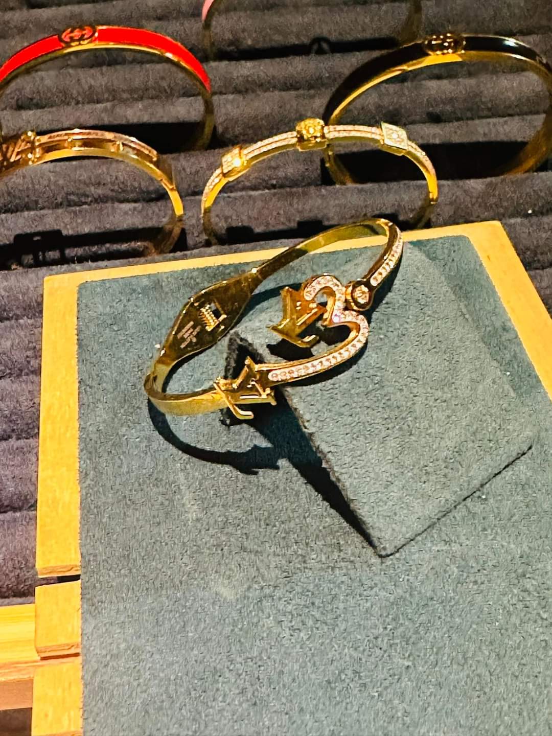 Luxe LV-Inspired Crystal Bracelet