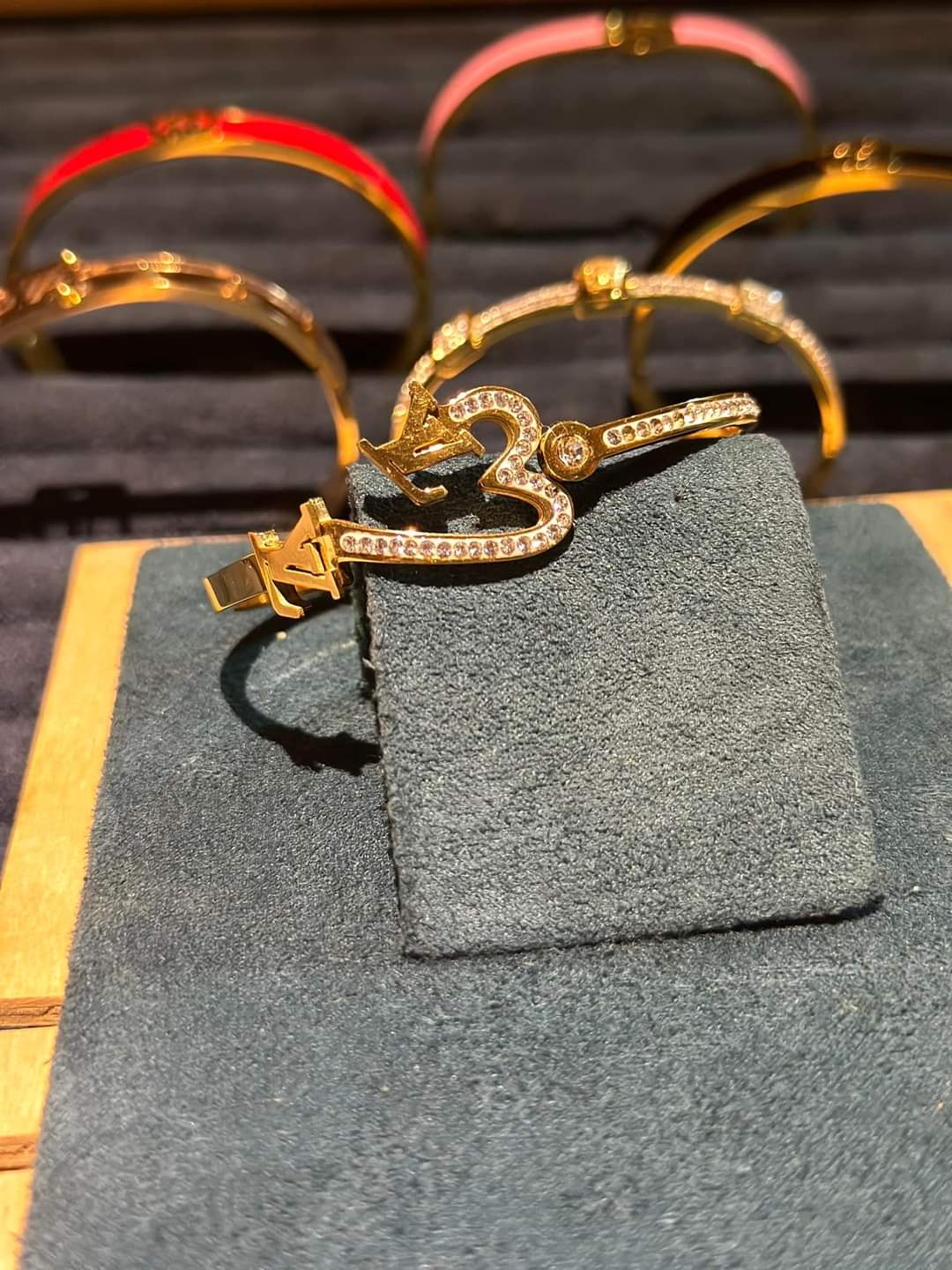 Luxe LV-Inspired Crystal Bracelet