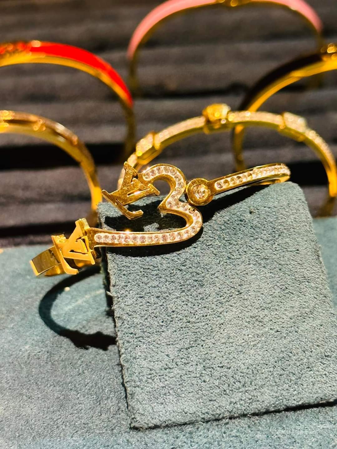 Luxe LV-Inspired Crystal Bracelet
