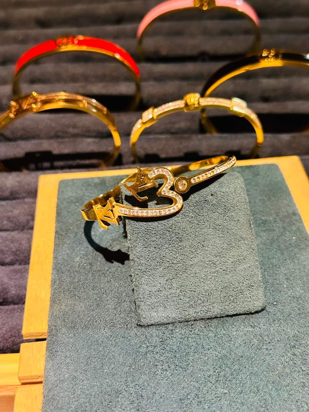 Luxe LV-Inspired Crystal Bracelet