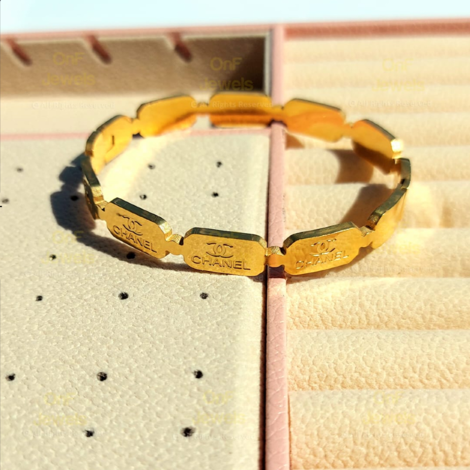 Chanel-Inspired Gold-Plated Bracelet