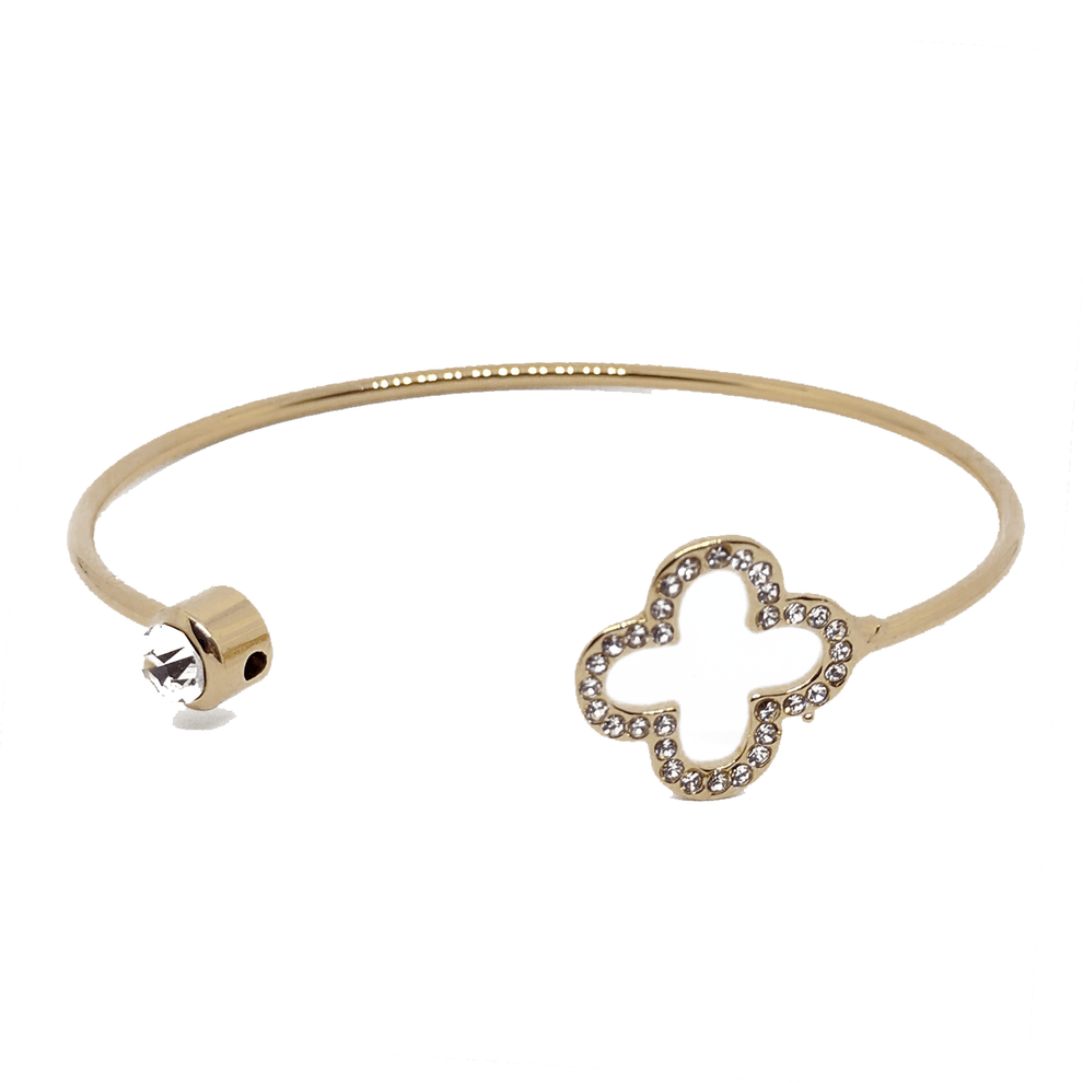 Clover Elegance Gold-Tone Bracelet
