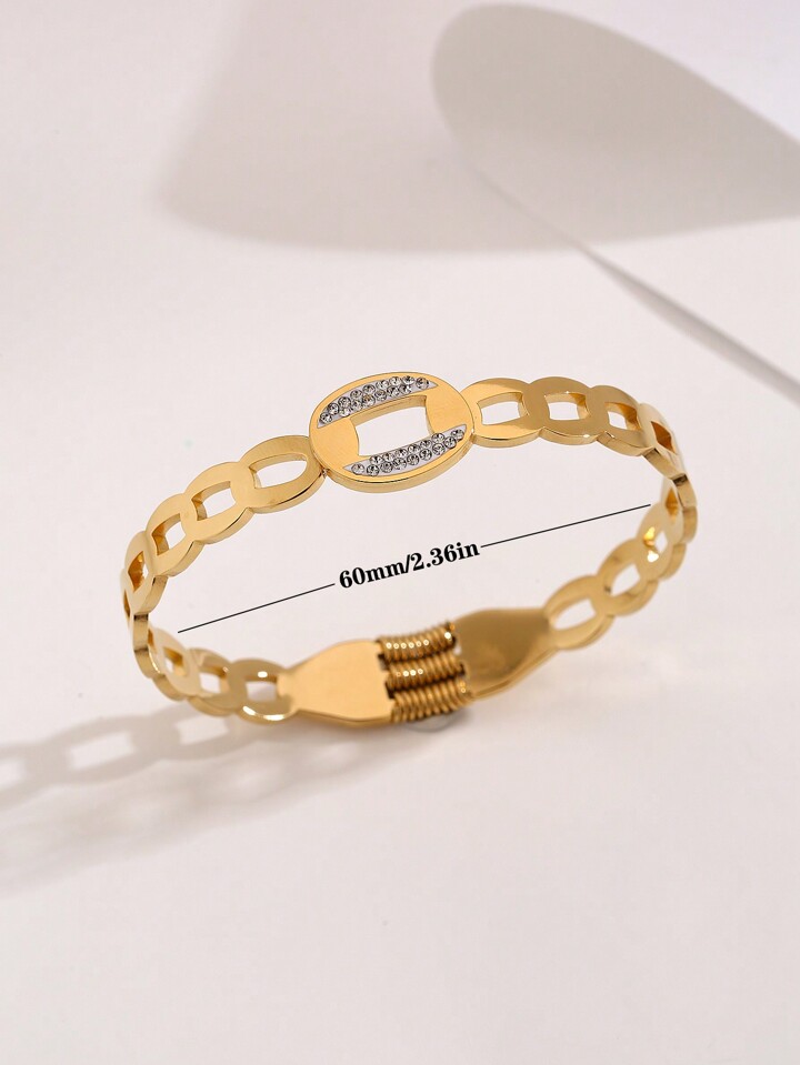 Ornate Gold-Toned Square Bracelet