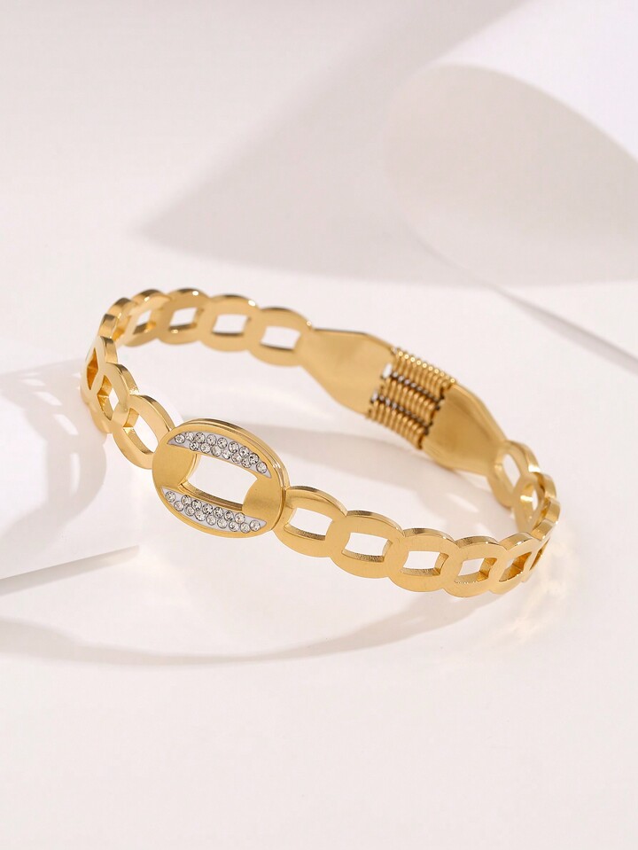 Ornate Gold-Toned Square Bracelet