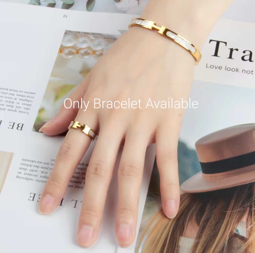 Hermes-Inspired Gold Cuff Bracelet