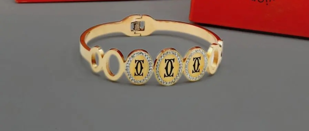 Emblem Enamel Gold-Tone Bracelet