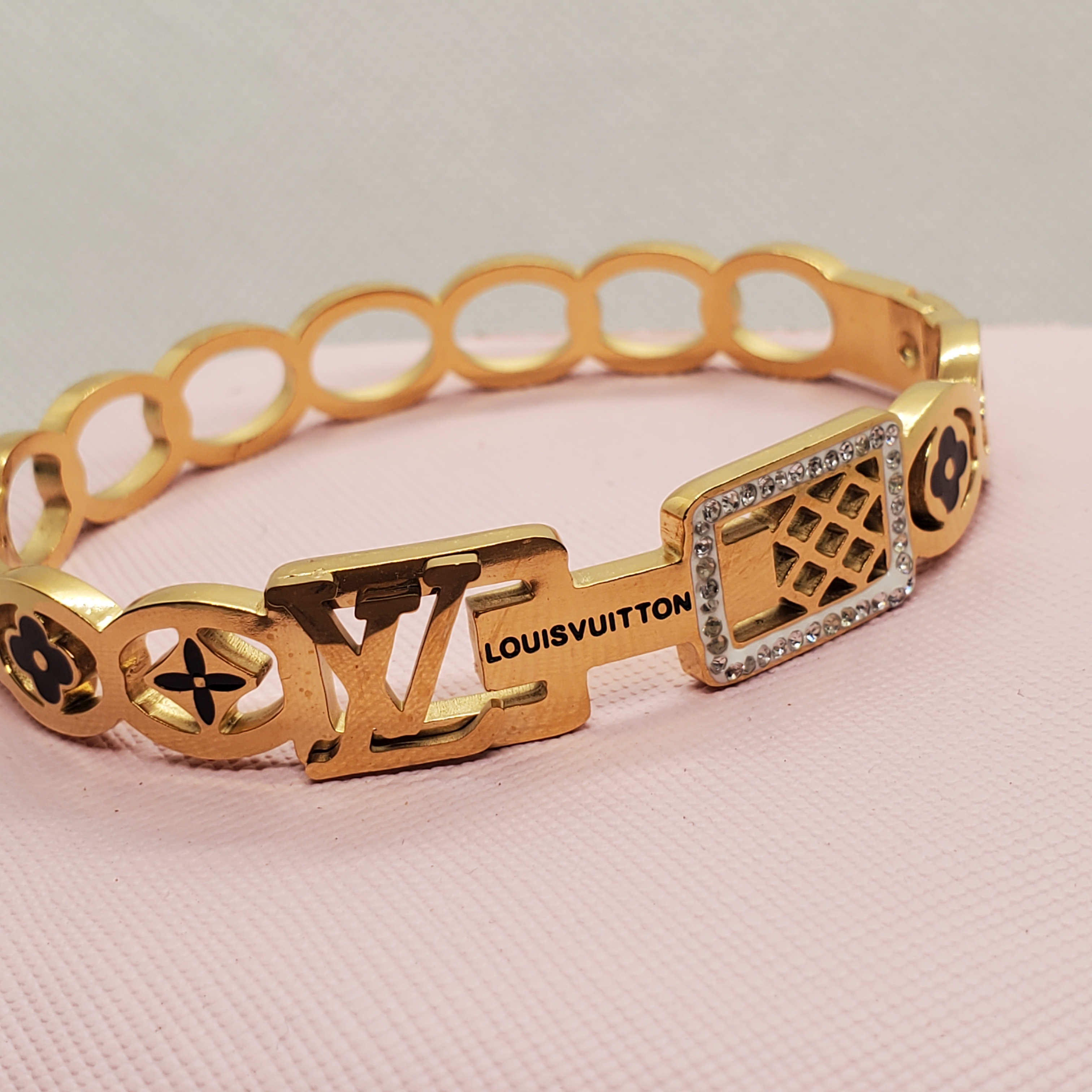 LV-Inspired Gold Bracelet