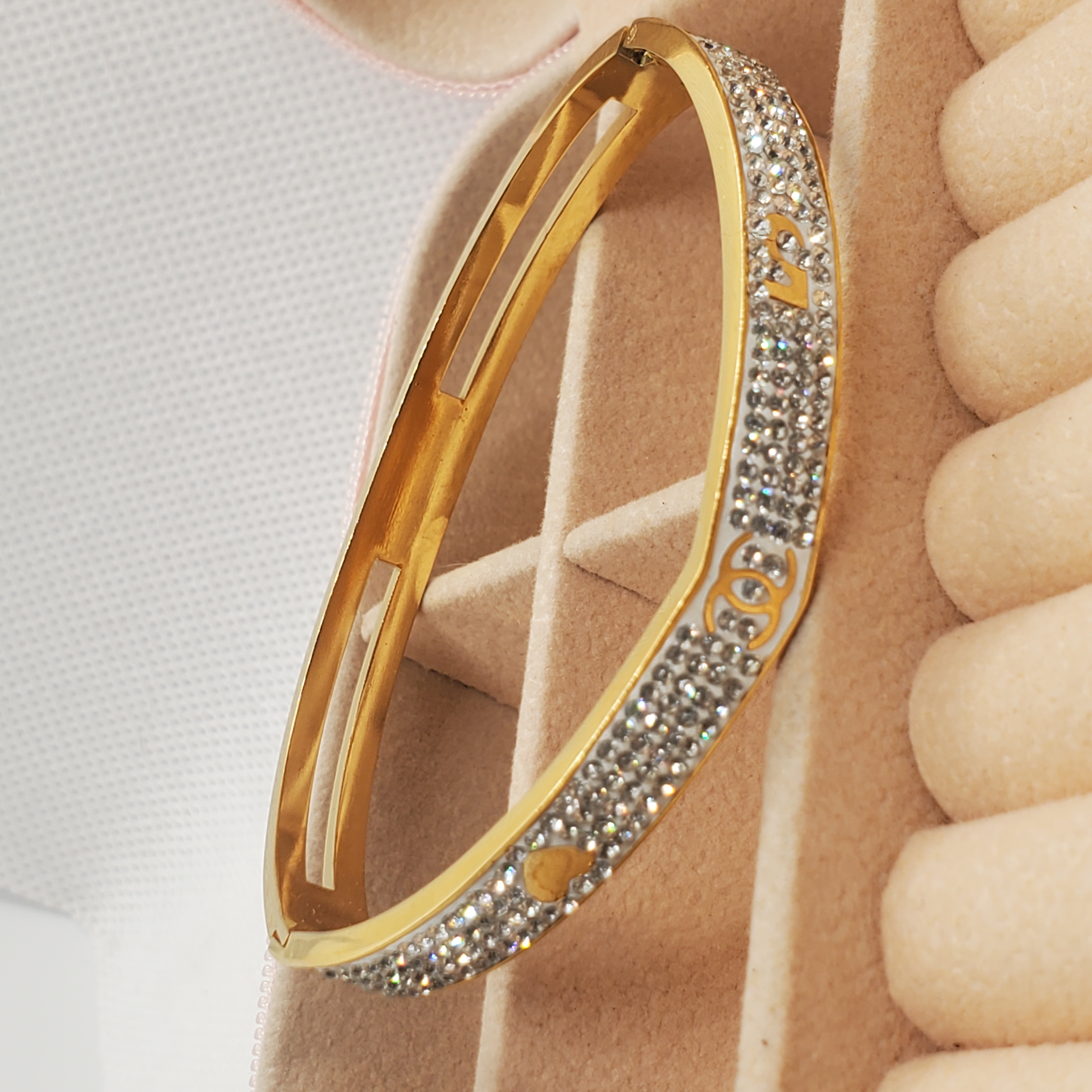 Chanel-Inspired Heart-Shaped Bracelet