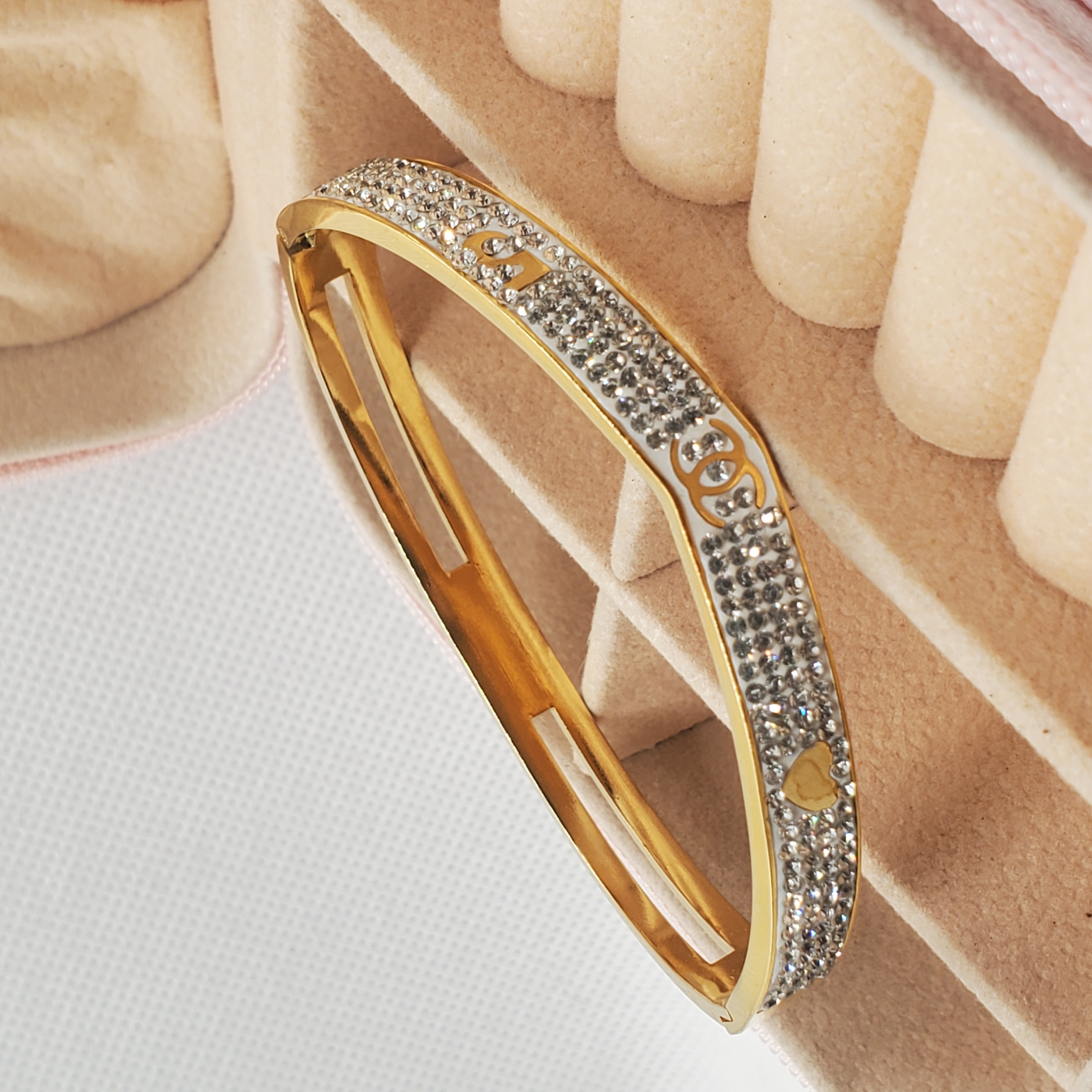 Chanel-Inspired Heart-Shaped Bracelet