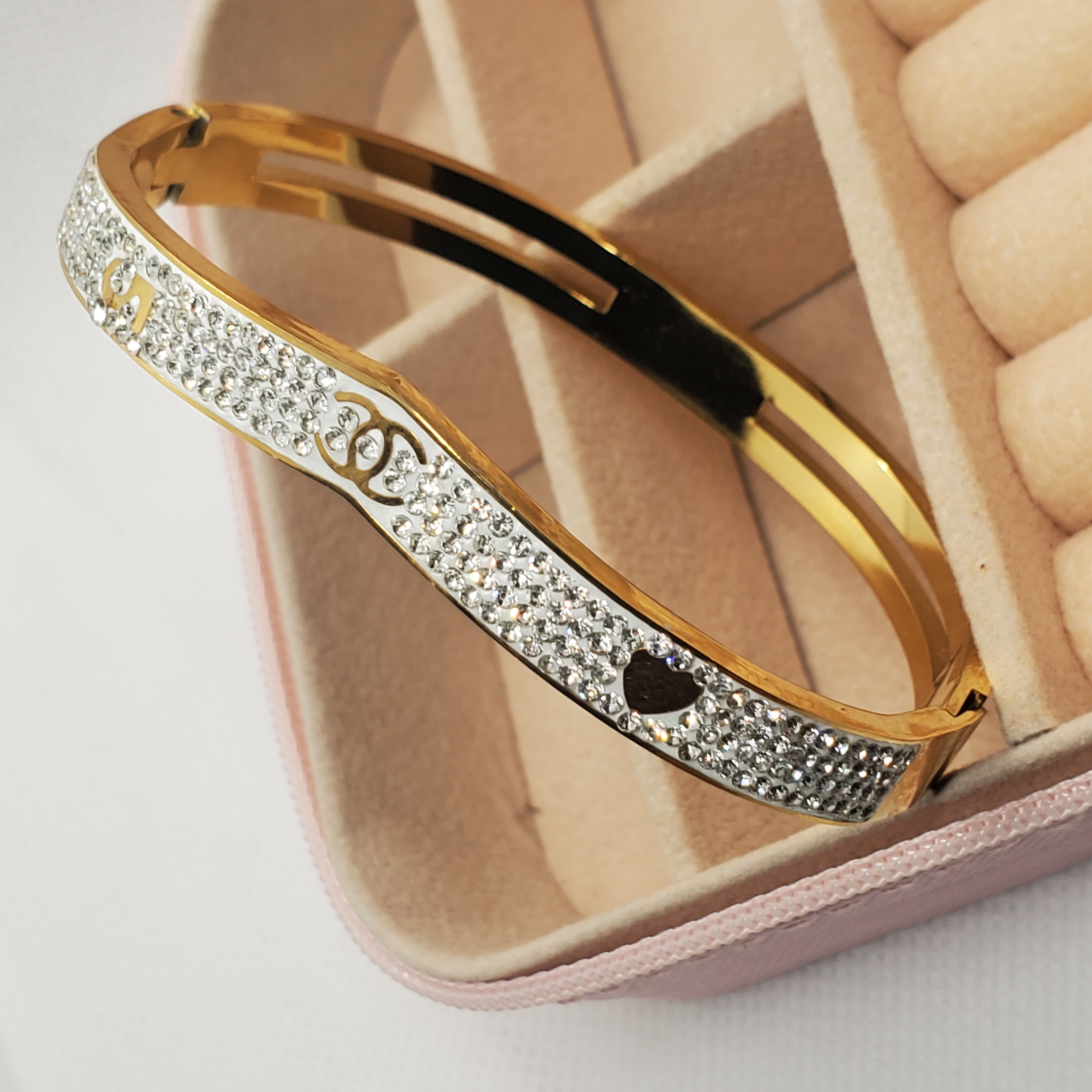 Chanel-Inspired Heart-Shaped Bracelet