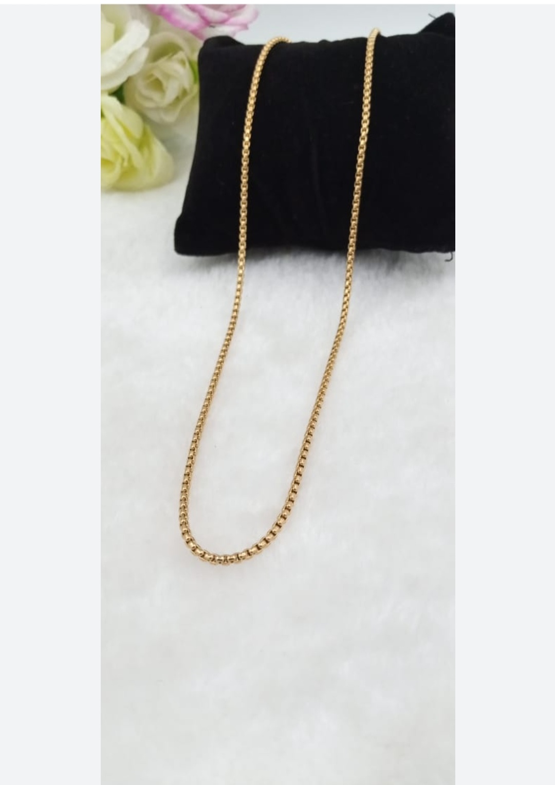 Stainless Steel Gold-Toned Chain Necklace