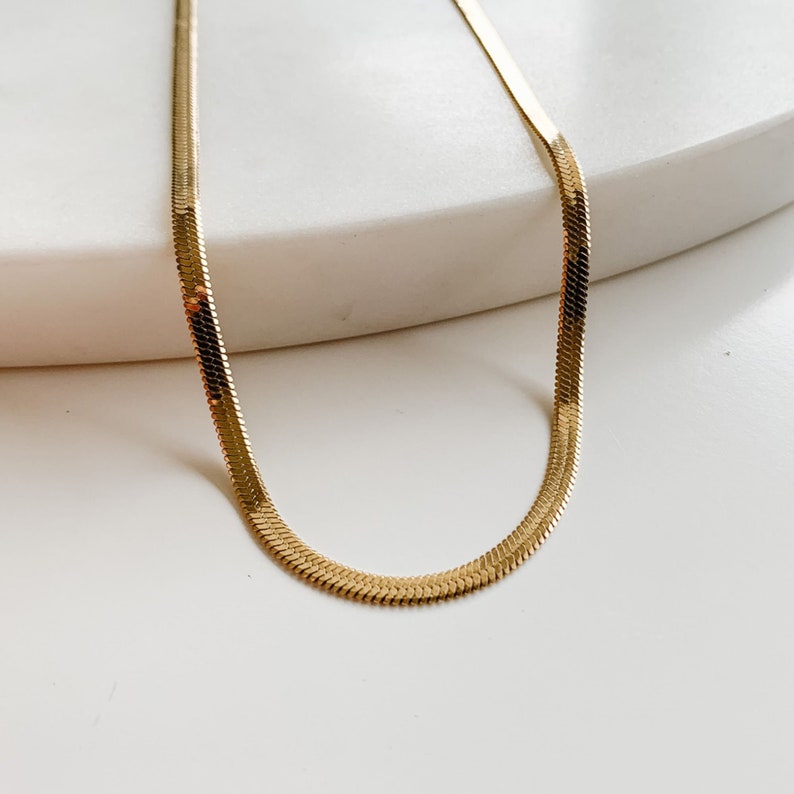 Luxurious Gold-Plated Stainless Steel Snake Chain