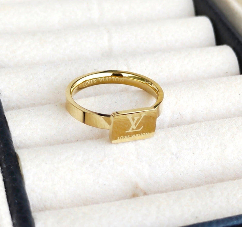 Louis Vuitton Gold Signet Ring