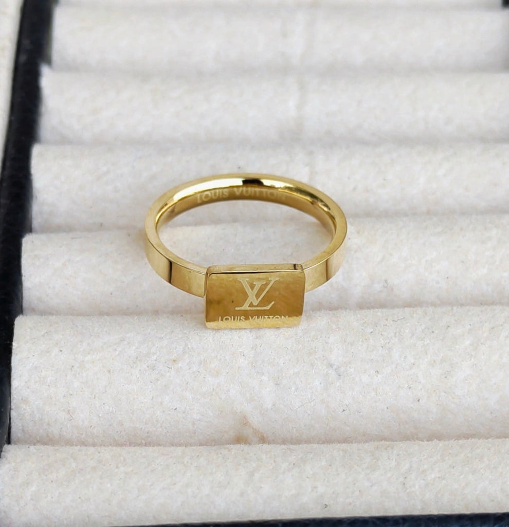 Louis Vuitton Gold Signet Ring