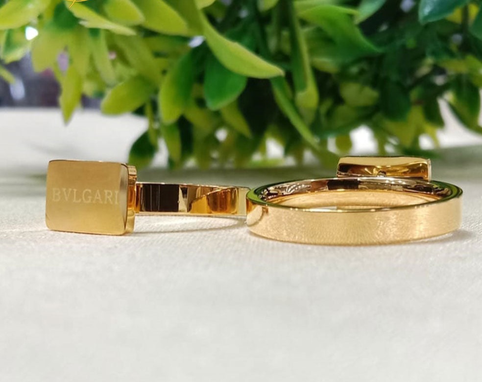 Bvlgari-Inspired Elegance Gold Ring