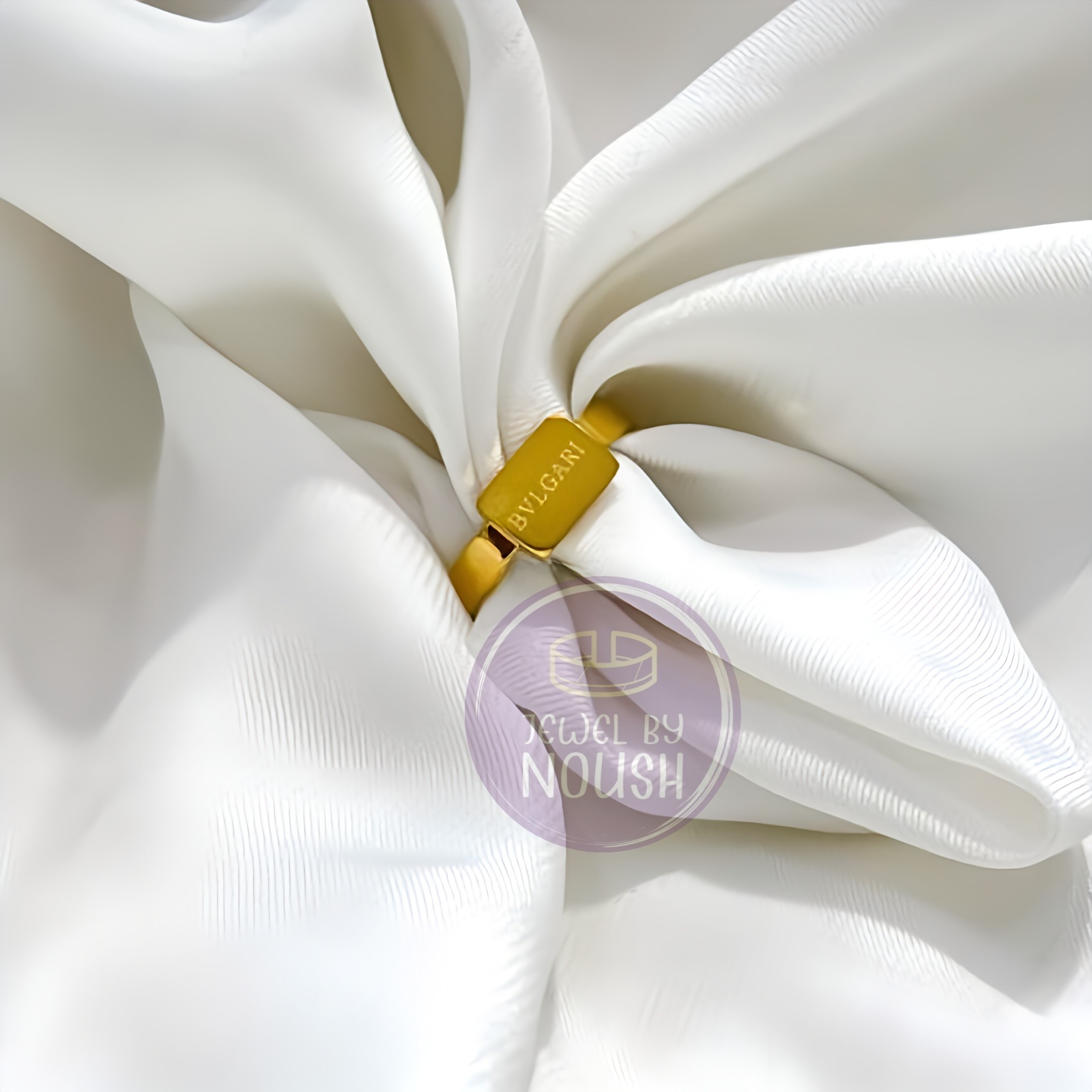 Bvlgari-Inspired Elegance Gold Ring