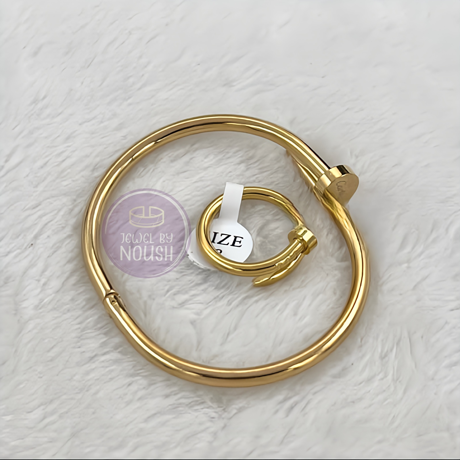 Nail Cartier Inspired Ring & Bracelet Combo Set