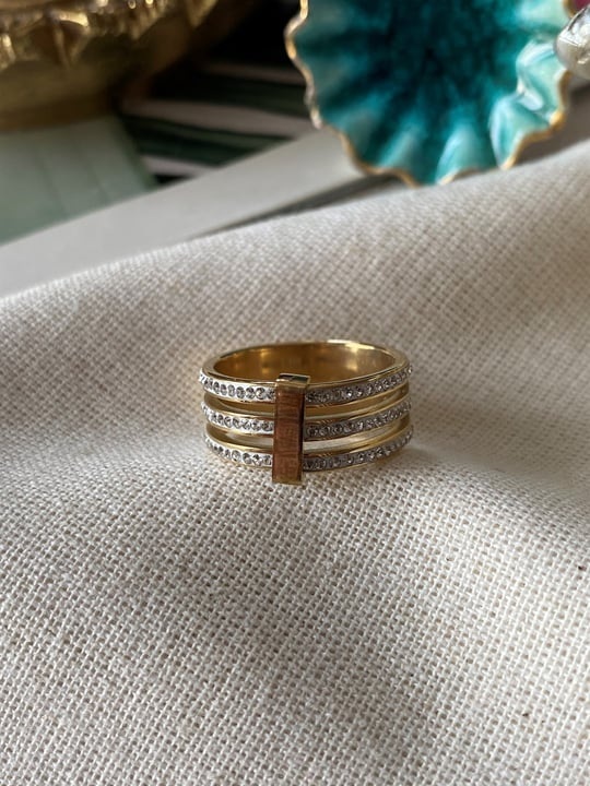 Luxe 18K Gold Plated Stainless Steel Band Ring