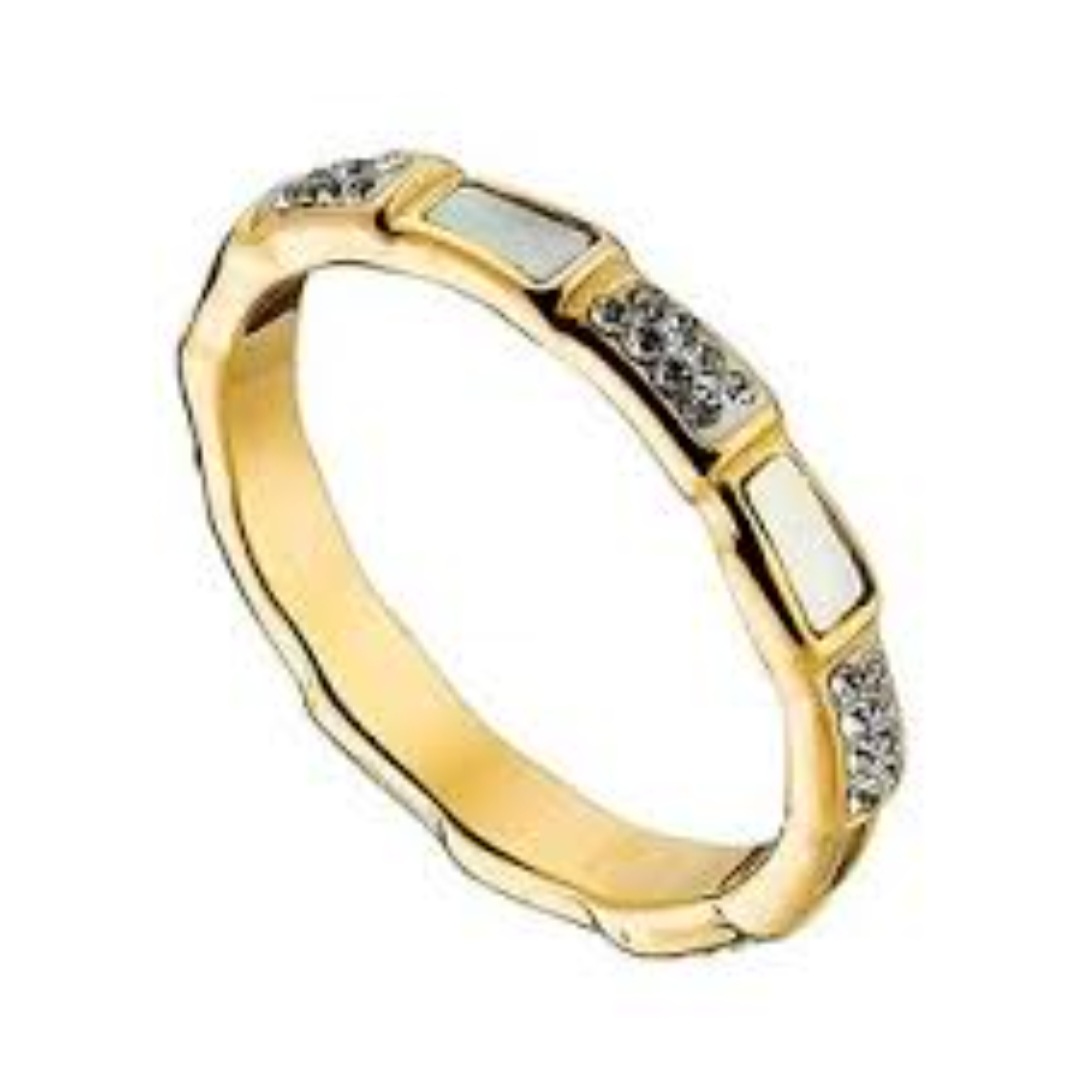 Chic Gold-Plated Band with Embedded Stones