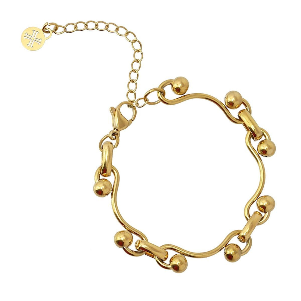 Elegant Golden Sphere Charm Bracelet