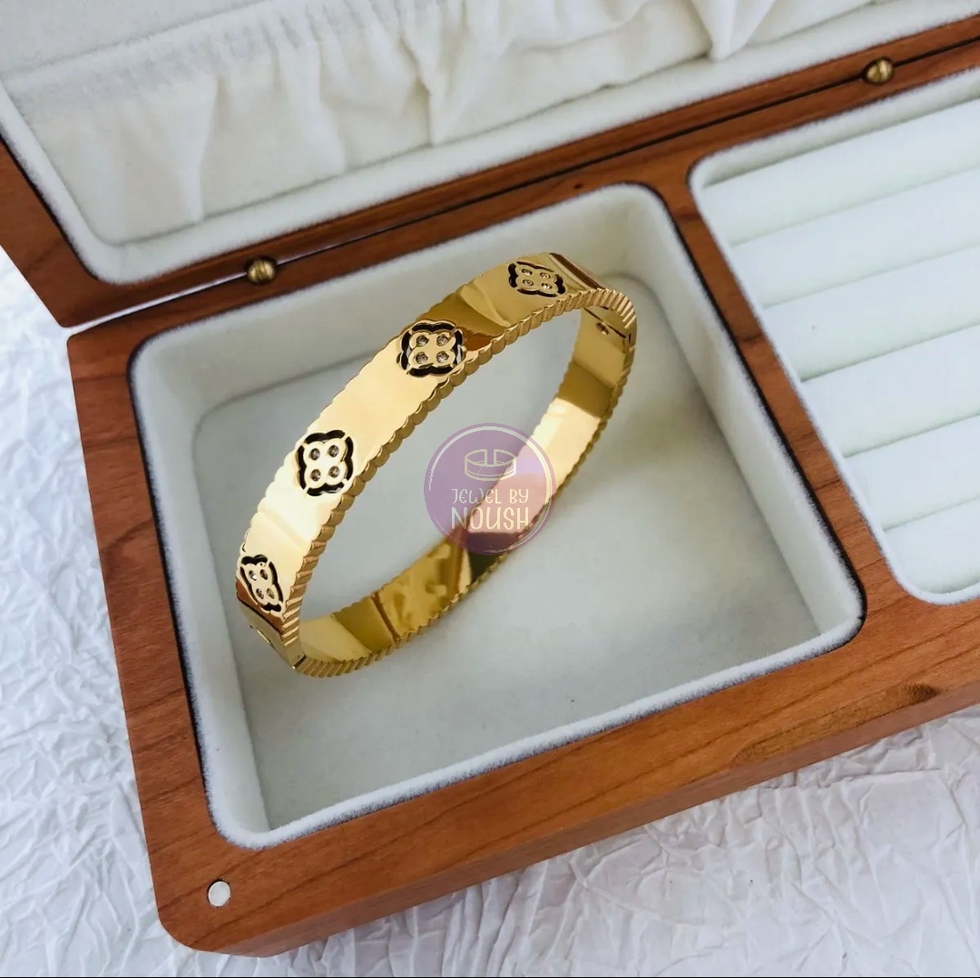 Regal Elegance Gold-Plated Bangle