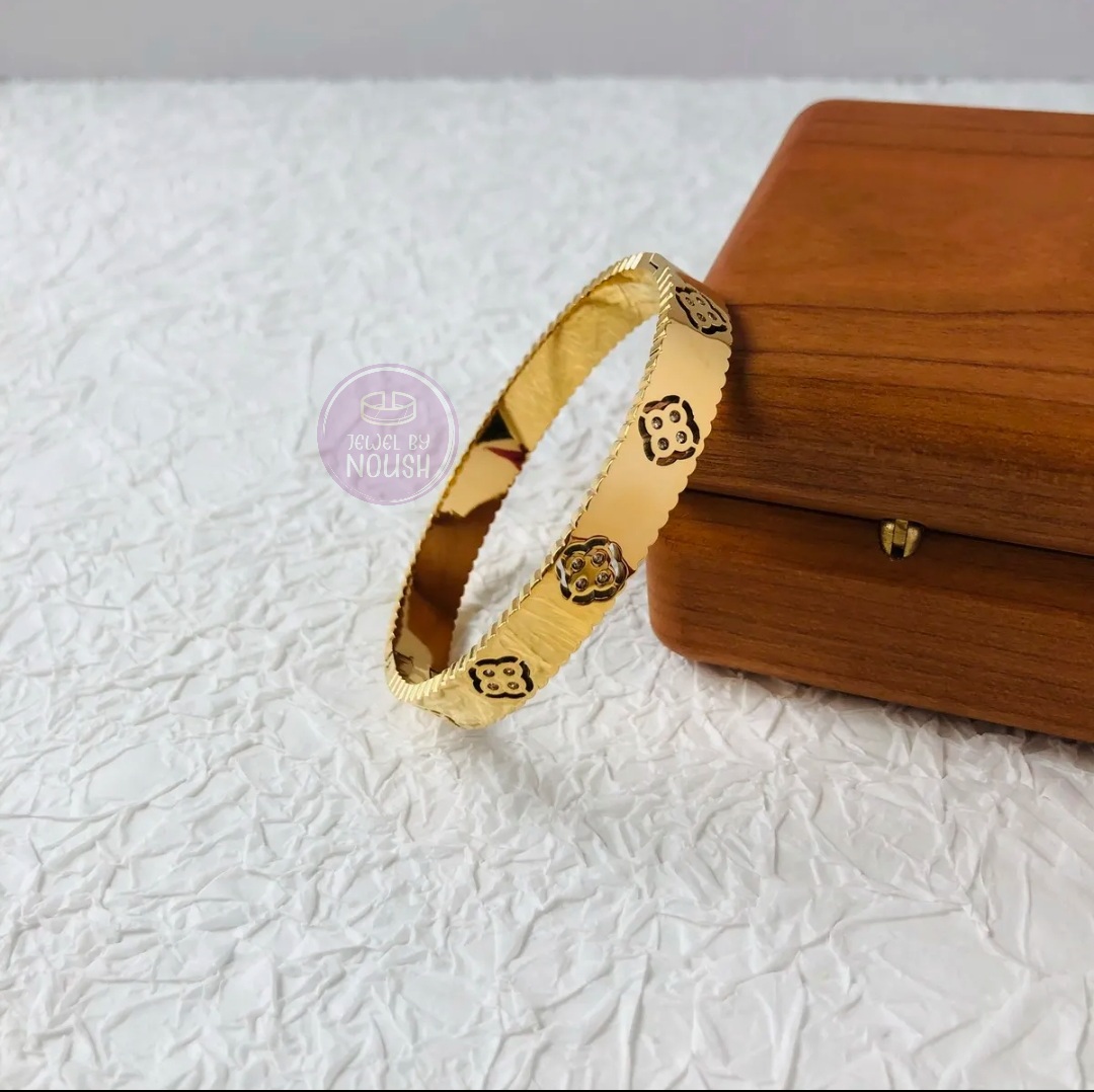 Regal Elegance Gold-Plated Bangle