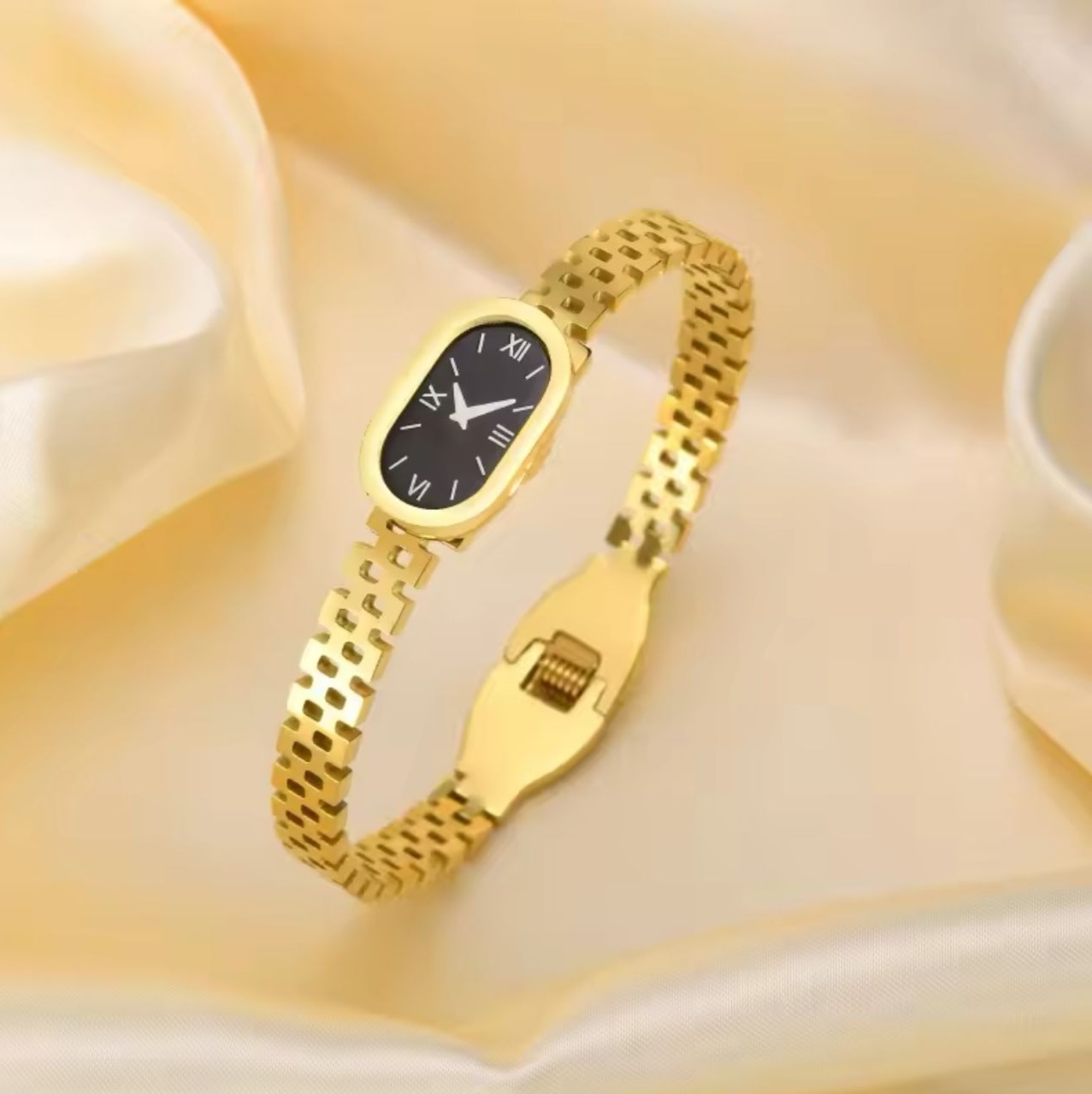 Golden Watch Face Bracelet