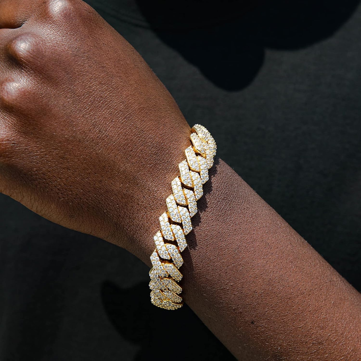 Luxurious Dual-Tone Unisex Rhinestone Bracelet