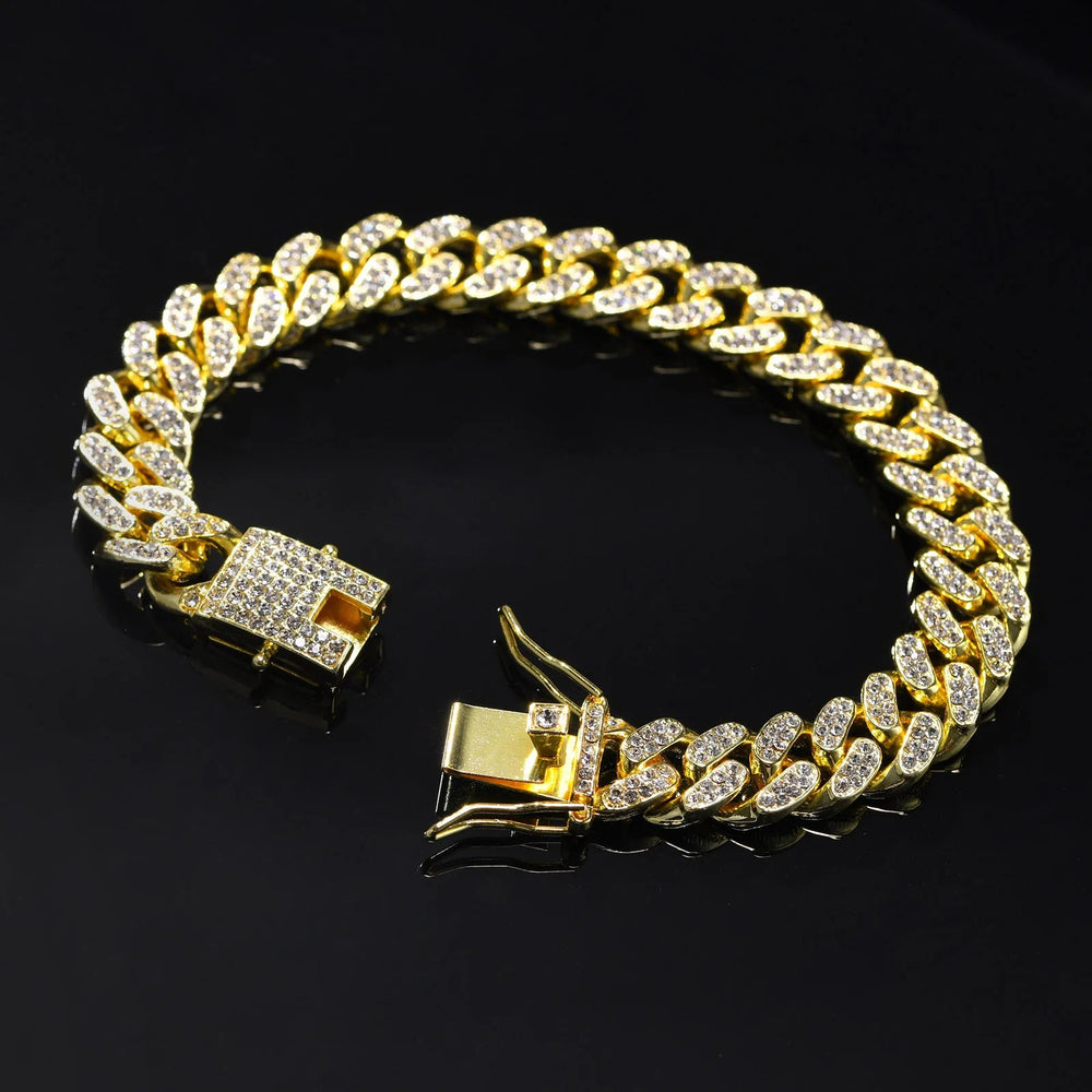 Luxurious Dual-Tone Unisex Rhinestone Bracelet