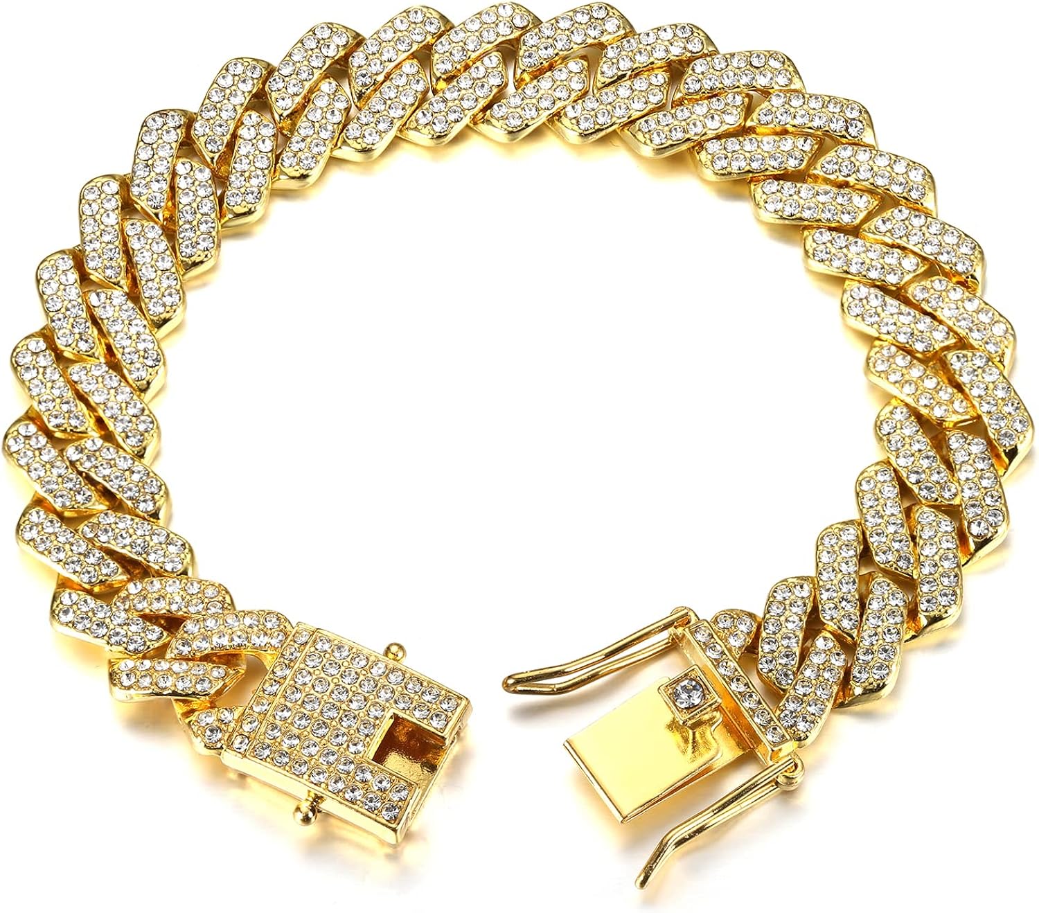 Luxurious Dual-Tone Unisex Rhinestone Bracelet