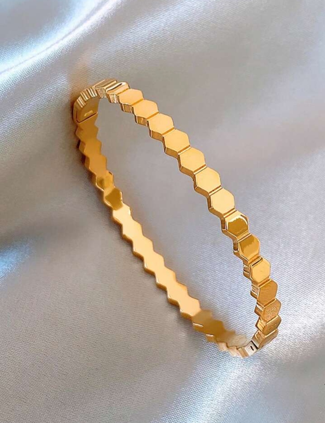 Gold Hexagonal Bracelet