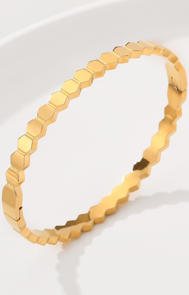 Gold Hexagonal Bracelet