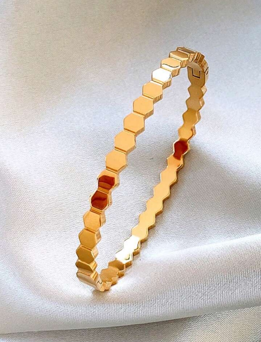 Gold Hexagonal Bracelet