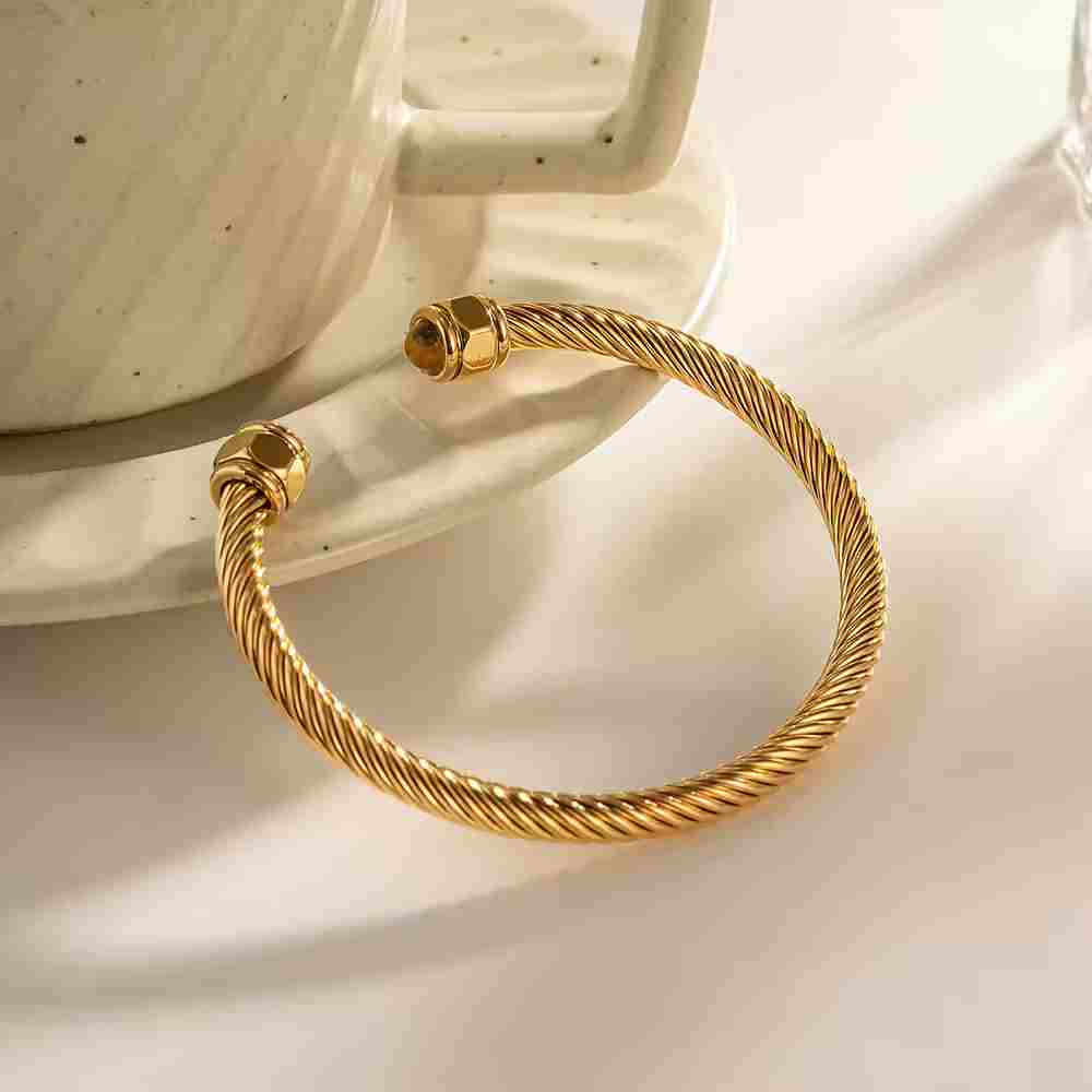 Gilded Twist: The Timeless Gold Cuff Bracelet  